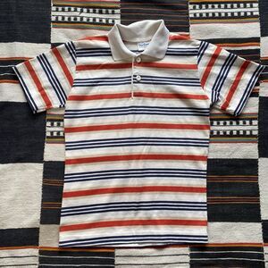 Vintage 70’s Our Gang Striped Polo Shirt. Healthtex. Collar. 1/4 Button. Size 12